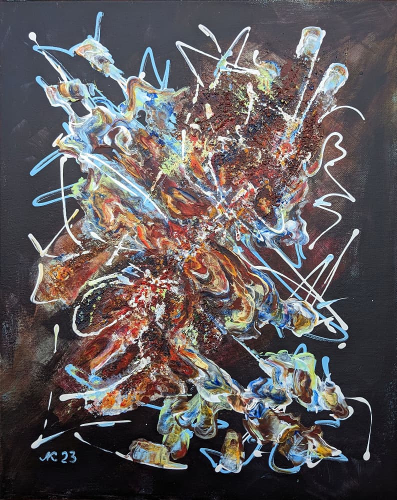 Dynamic Color Explosion by Lena Kolambet — canvas wall art