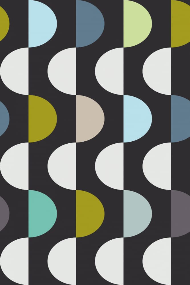 Mid Century Modern Waves by Annick — canvas wall art