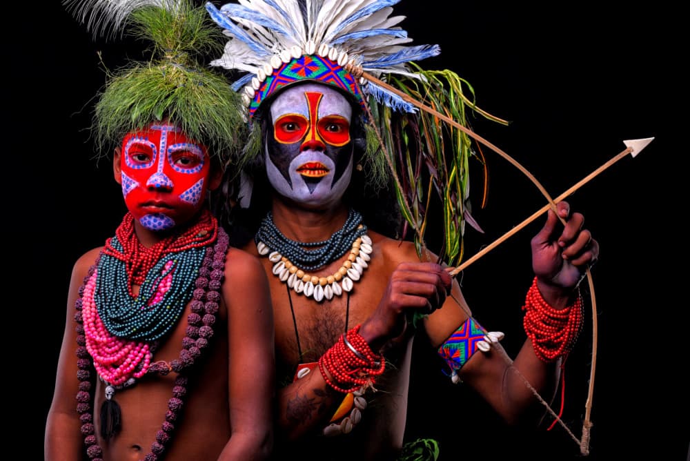Papuan Cultural Portrait by Avishek Das — canvas wall art