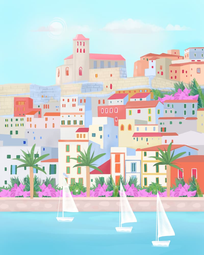 Ibiza by Petra Lizde — canvas wall art