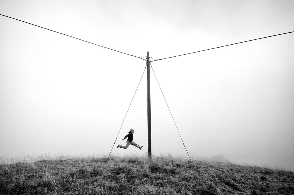Jumper Against Sky by Carlo Ferrara — canvas wall art