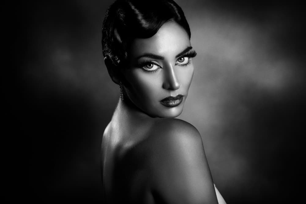Elegant Black White Beauty by Peppe Tambè — canvas wall art