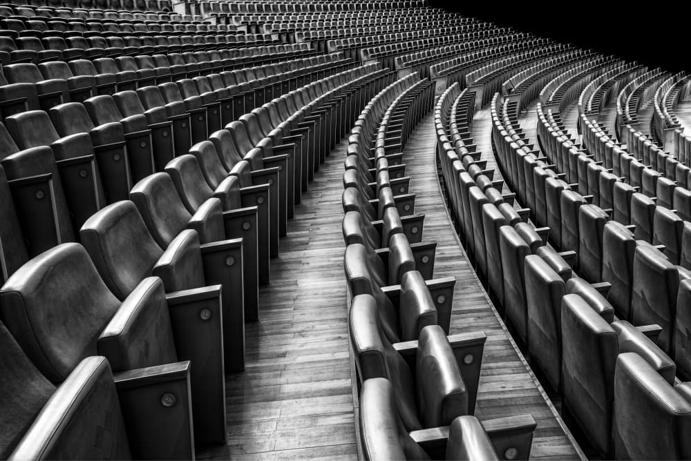 Empty Auditorium Rows by Jean Vandijck — canvas wall art