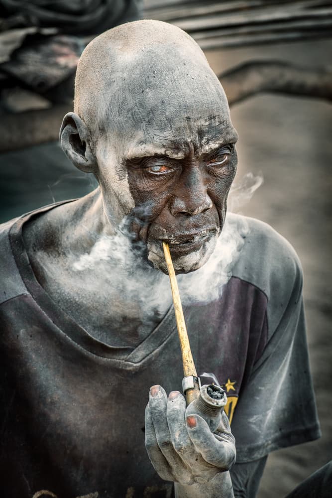 Intense Pipe Smoker by Trevor Cole — canvas wall art
