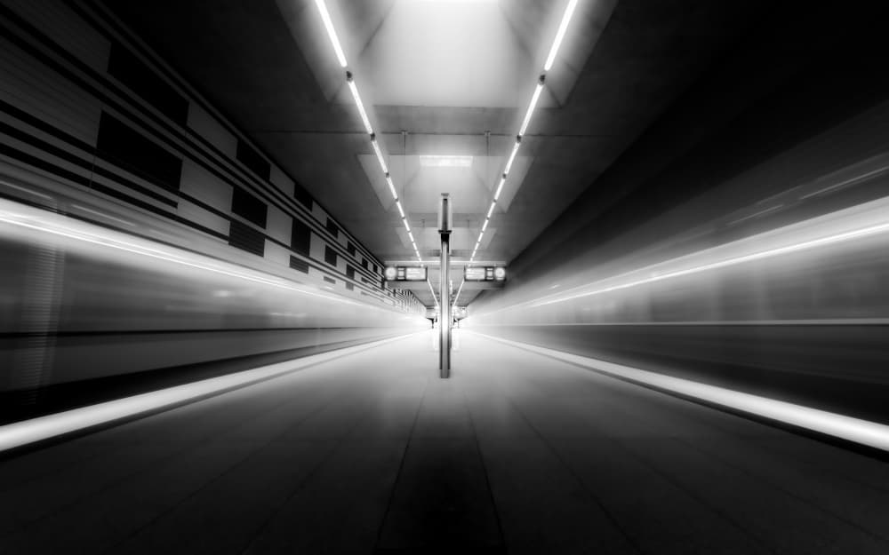 Speeding Subway Motion by Andy Dauer — canvas wall art