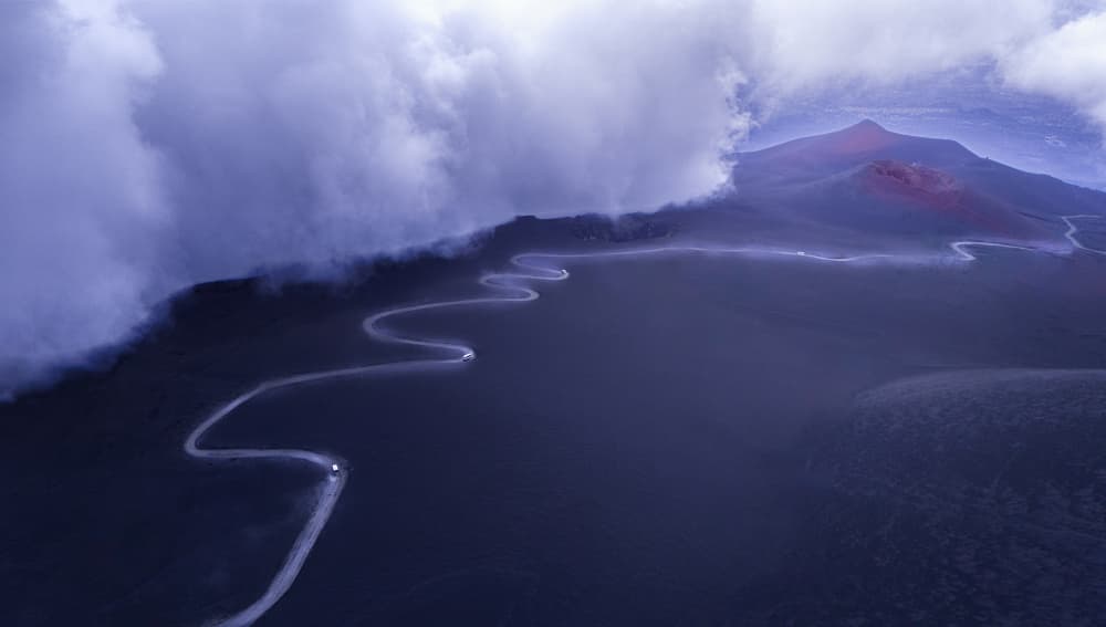 Dark Volcanic Journey by Grace Guo APA — canvas wall art