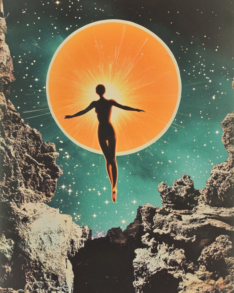 Floating Cosmic Woman by Samantha Hearn — canvas wall art