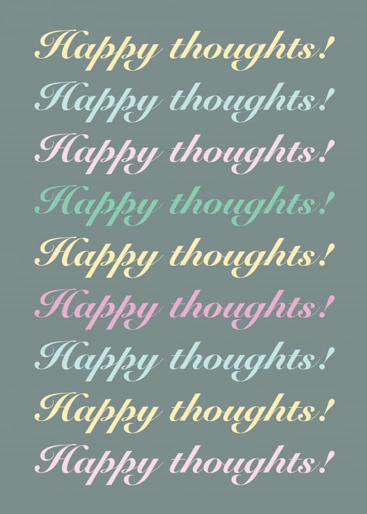 Pastel Happy Thoughts by Lene Bladbjerg — canvas wall art