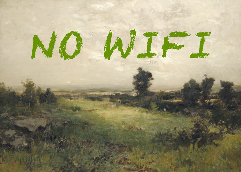 Classic Landscape No Wifi by The Art Concept — canvas wall art