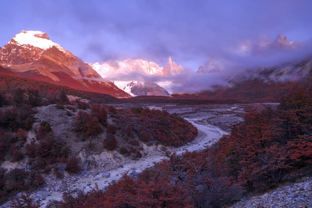 Dramatic Patagonia Mountain River by Lijuan Yuan — canvas wall art