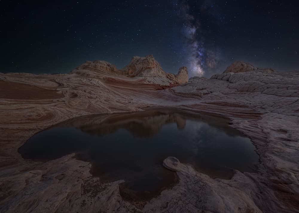 Milky Way Desert Reflection by Siyu_Wei APA — canvas wall art