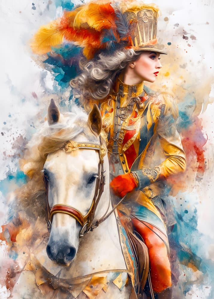 Regal Equestrian Fantasy by Justyna Jaszke — canvas wall art