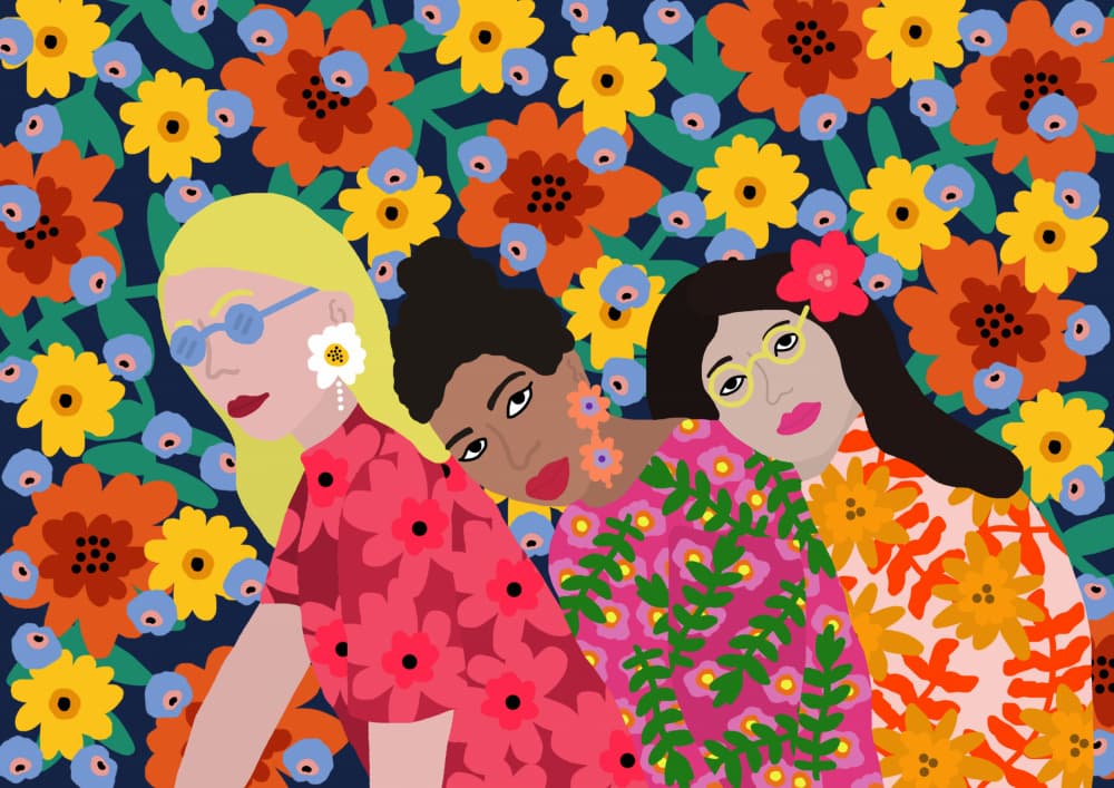 Three Friends by Rafaela Mascaro — canvas wall art