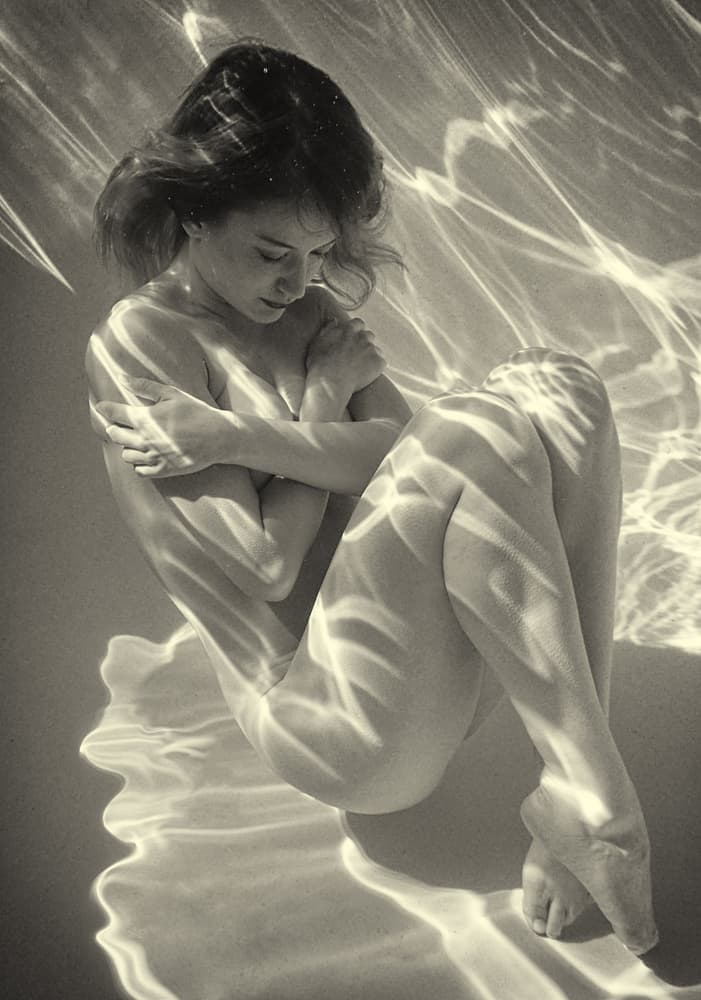 Underwater Serene Woman by James Yang — canvas wall art