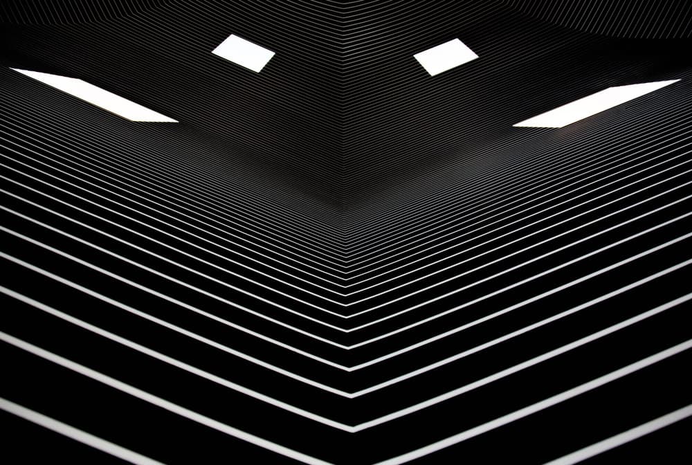 Geometric Light Tunnel by Jan Niezen — canvas wall art