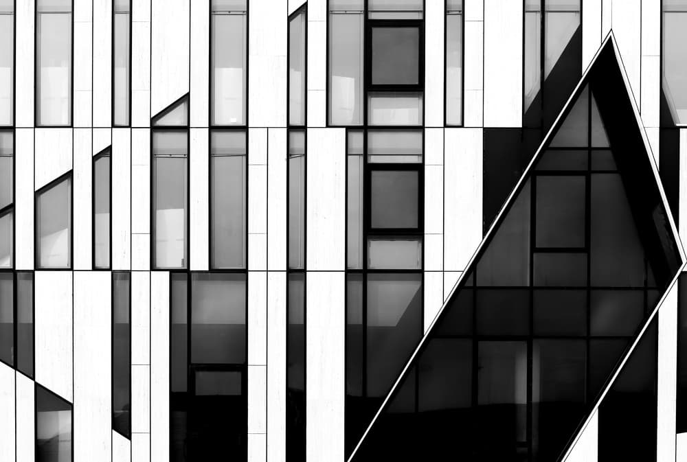 Modern Geometric Facade by Hans-Wolfgang Hawerkamp — canvas wall art
