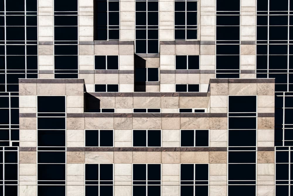 Geometric Facade Pattern by Linda Wride — canvas wall art