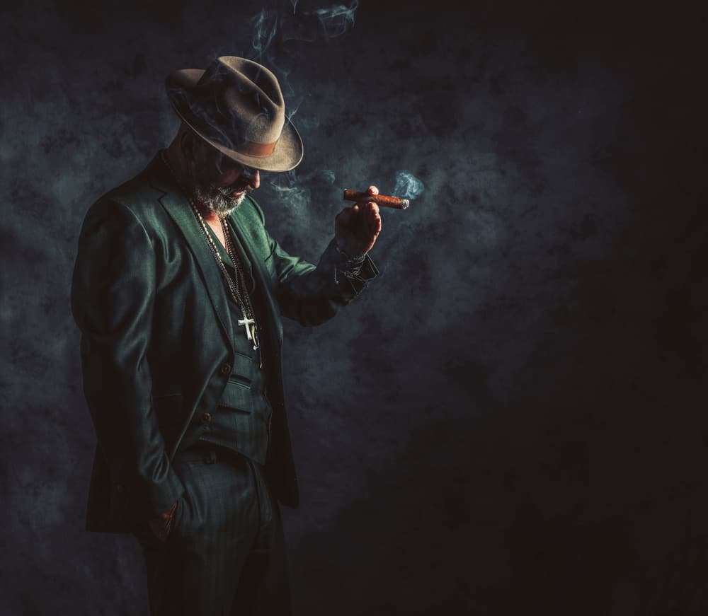 A Man with a Cigar by gNo — canvas wall art