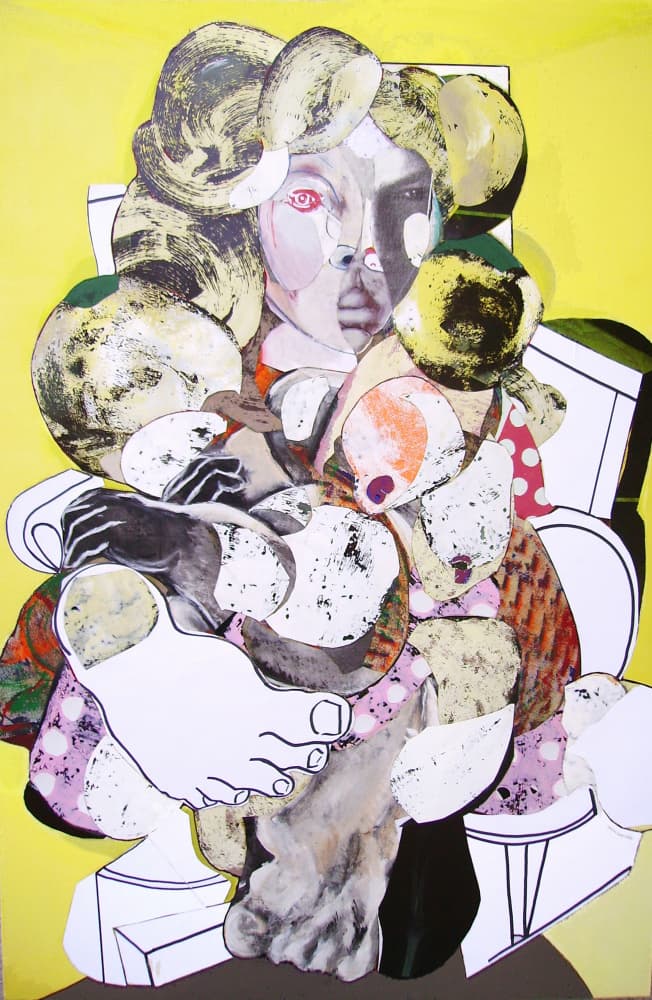 Abstract Face Collage by Pascal Marlin — canvas wall art