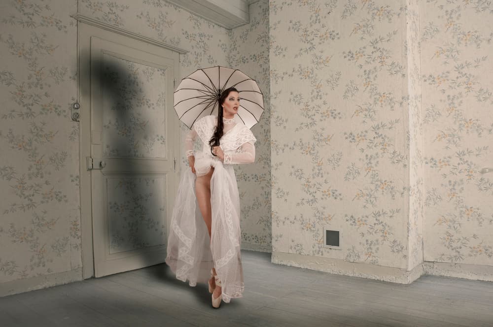 Ethereal Dancer with Umbrella by Christine von Diepenbroek — canvas wall art
