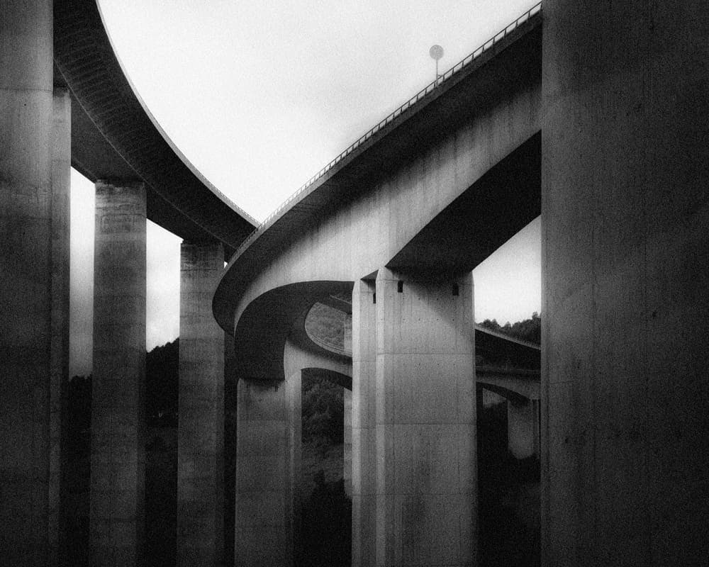 Curving Concrete Highways by Olavo Azevedo — canvas wall art