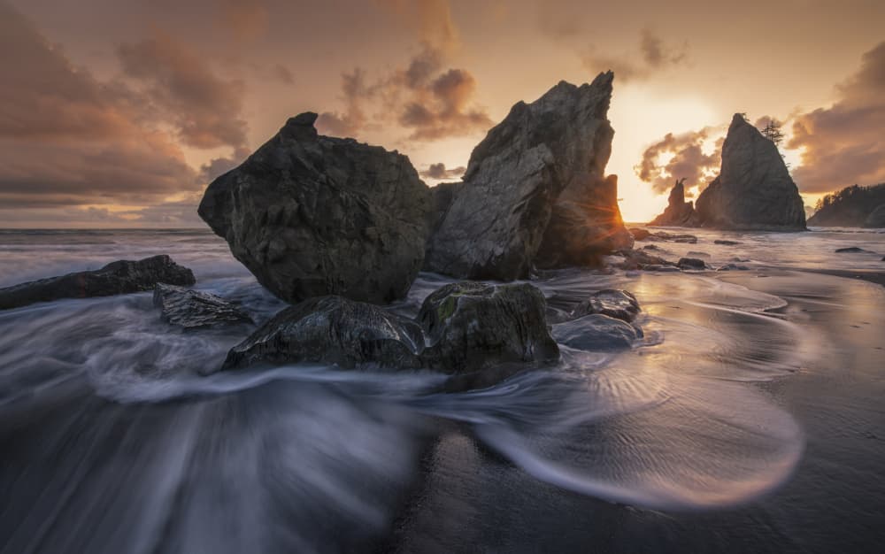 Ruby Beach Sunset by Larry Deng APA — canvas wall art
