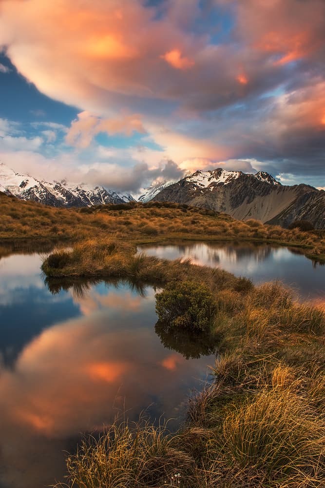 Alpine Lake Sunset Glow by Yan Zhang — canvas wall art