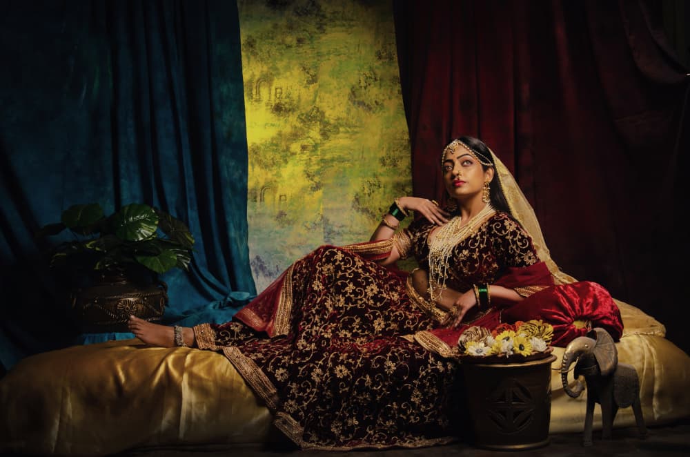 Regal Indian Beauty by PARTHA BHATTACHARYYA — canvas wall art