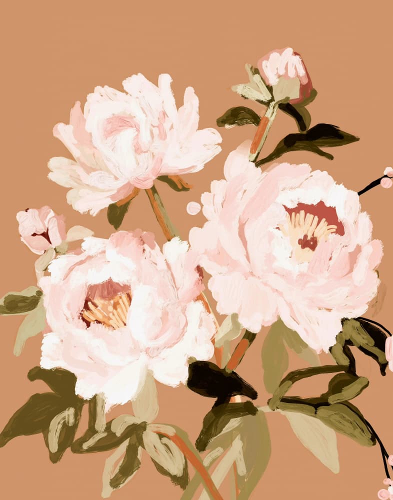 Soft Pink Peonies by Josie George — canvas wall art