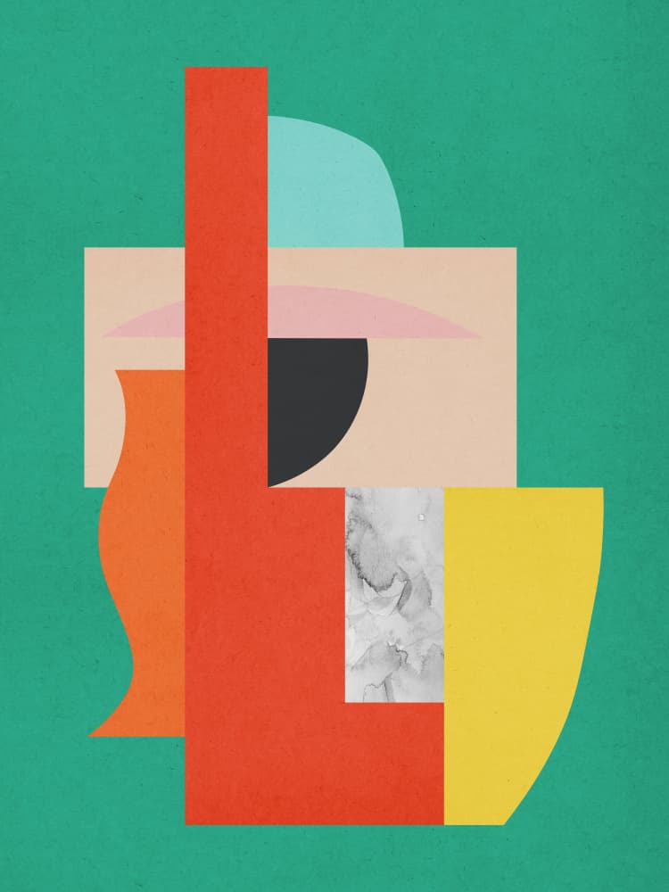 Modern Abstract Face by Vitor Costa — canvas wall art