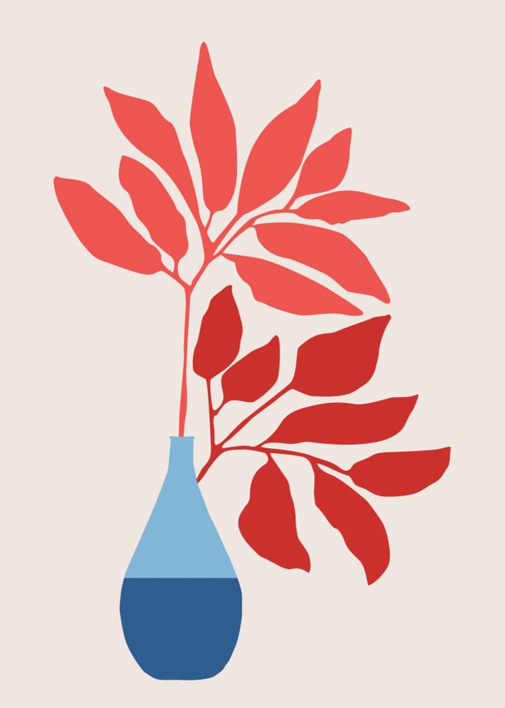 Strawberry Red Ficus 5x7.png by Kristian Gallagher — canvas wall art