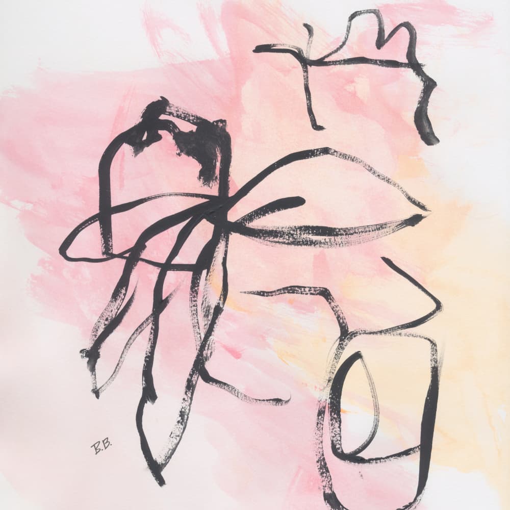 Fluid Pink Abstract by Bronwyn Baker — canvas wall art