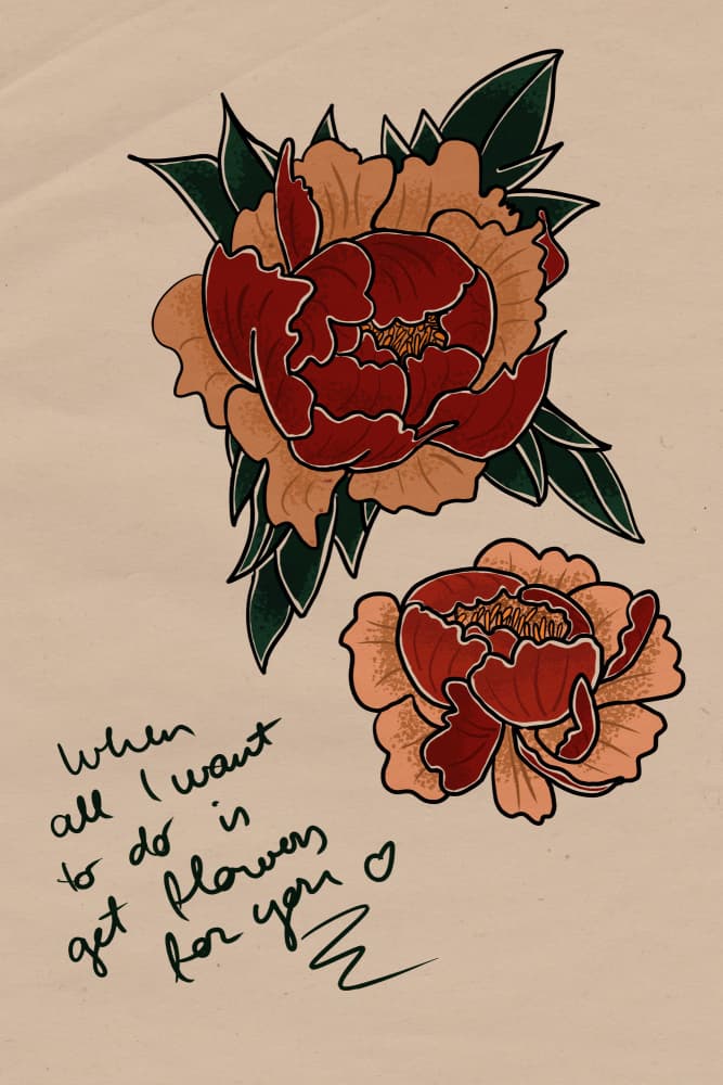 Sweet Peony Art by Mela Patterns — canvas wall art