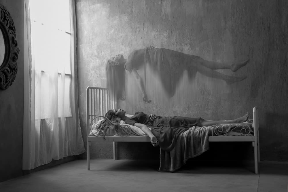 Floating Woman Dream by Sally Widjaja — canvas wall art