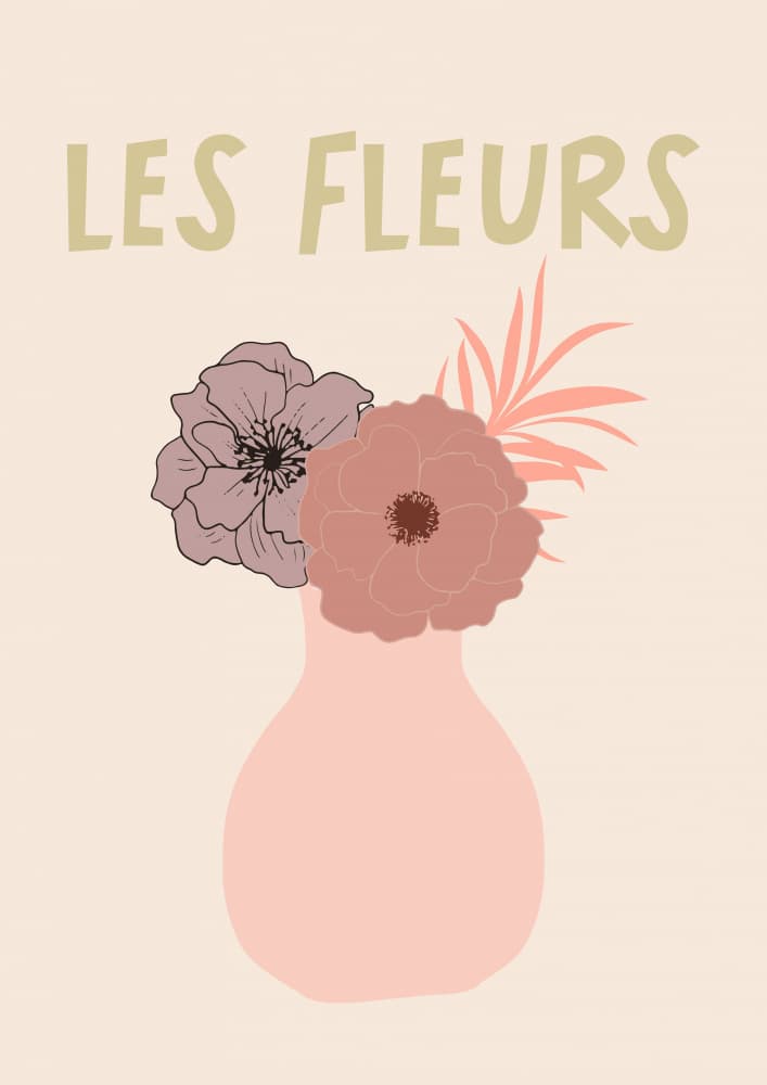 Les Fleurs Vase by Talitha McQueen — canvas wall art
