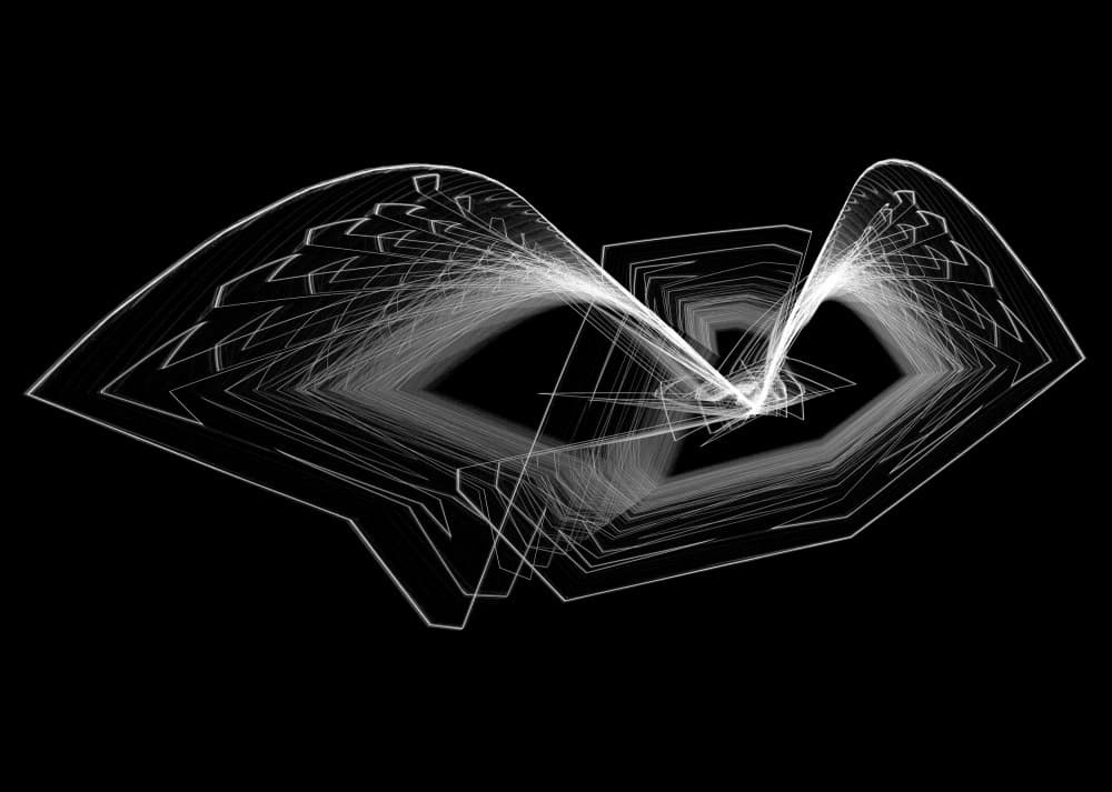 Glowing Geometric Form by Mystic Number — canvas wall art