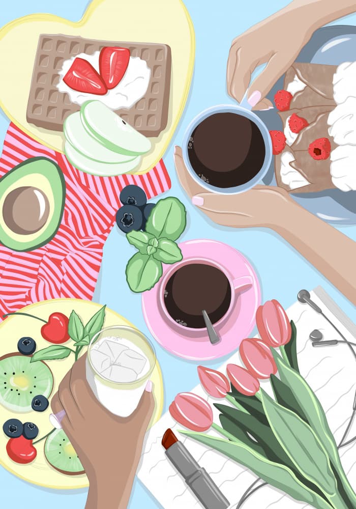 Brunch With Friends by Lisen Vennesland — canvas wall art