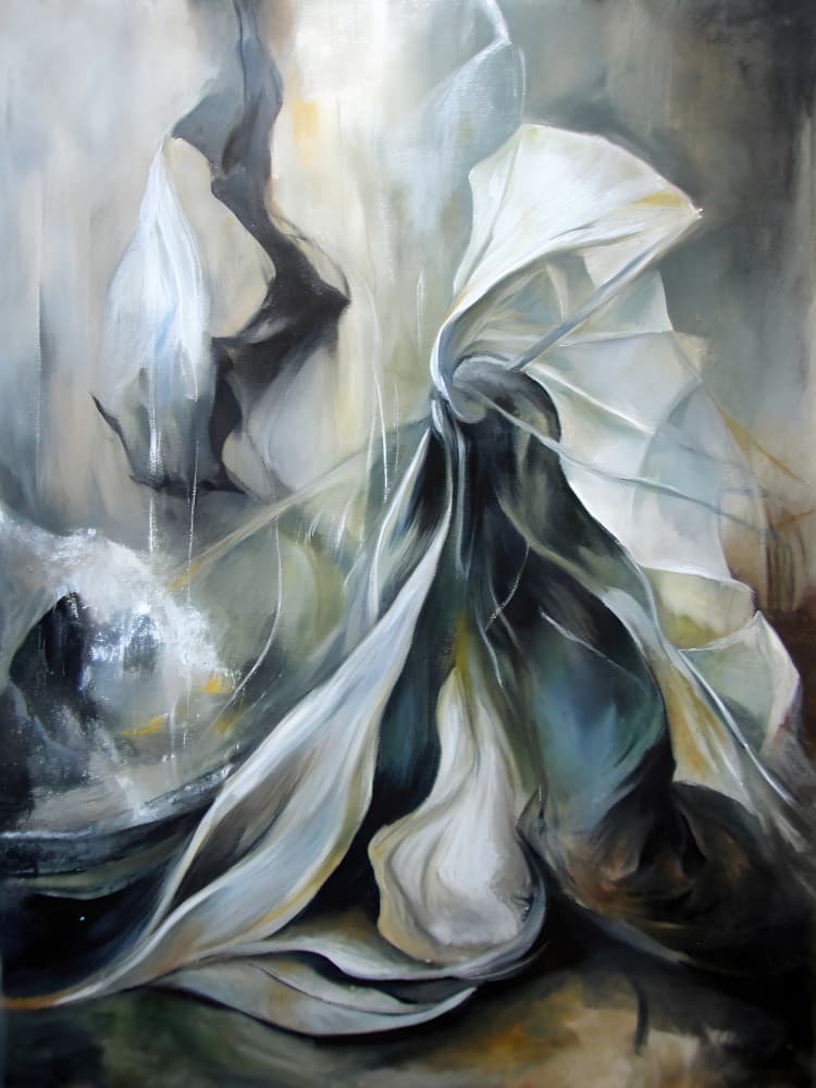 Elegant Abstract Flow by Miguel Bruzual — canvas wall art