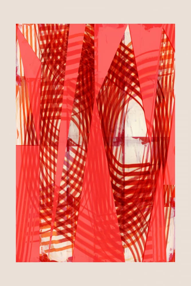 Dynamic Red Abstract by cartissi — canvas wall art