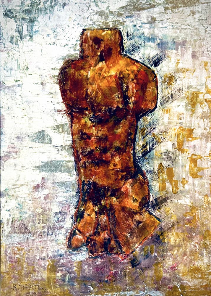 Sculptural Male Torso by Robert Thirtle — canvas wall art