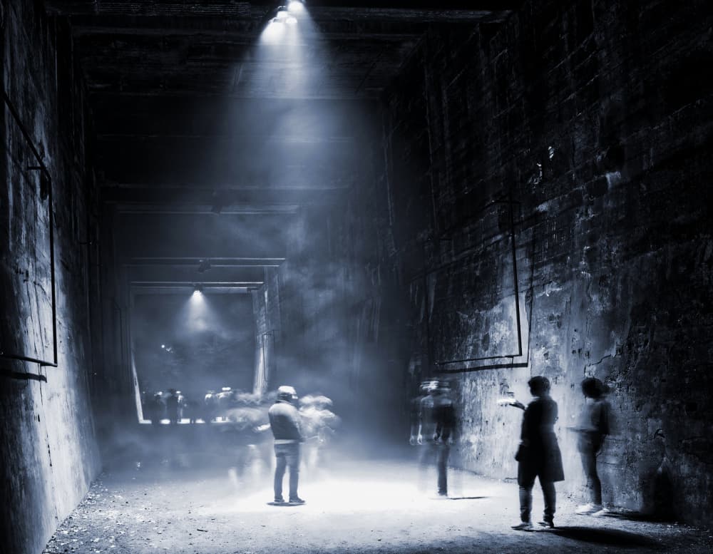 Mysterious Tunnel Figures by Erhard Batzdorf — canvas wall art