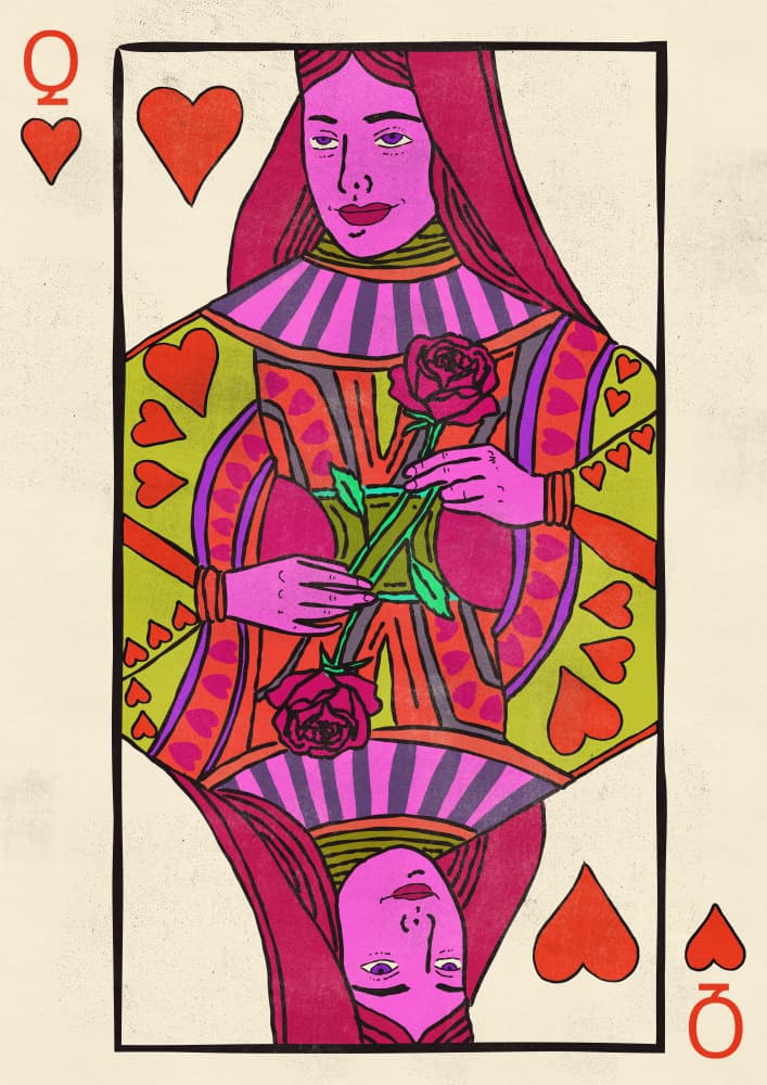 Pop Art Queen of Hearts by Nicholas — canvas wall art