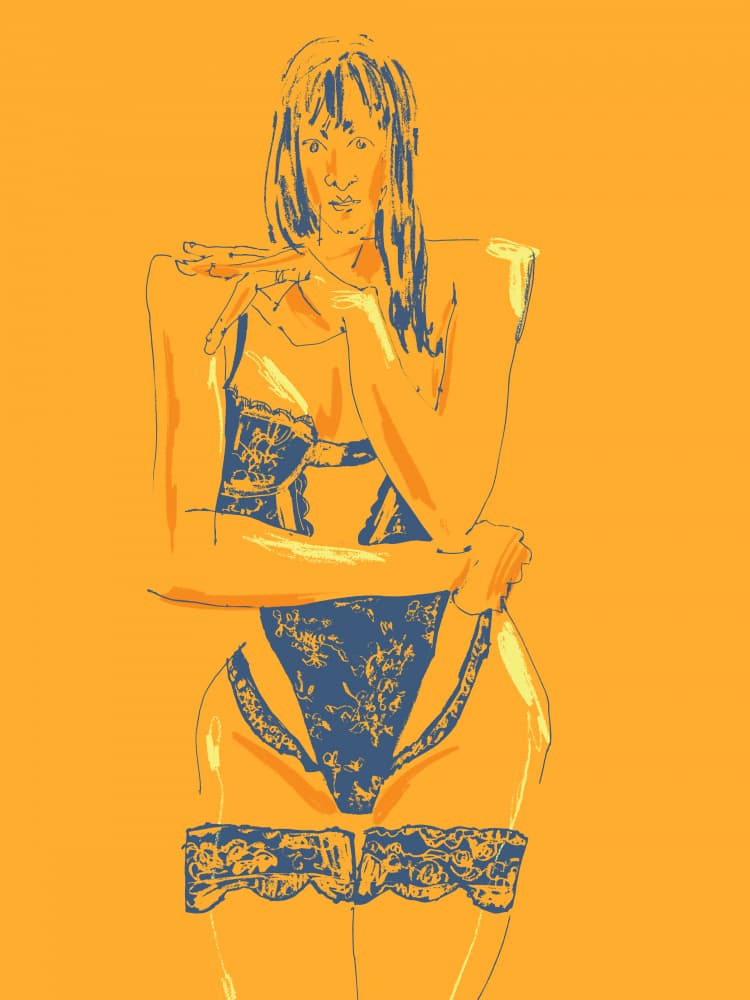 Seductive Woman In Lingerie by Francesco Gulina — canvas wall art