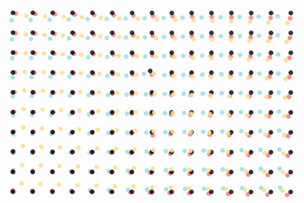 Colorful Dot Grid by amini54 — canvas wall art