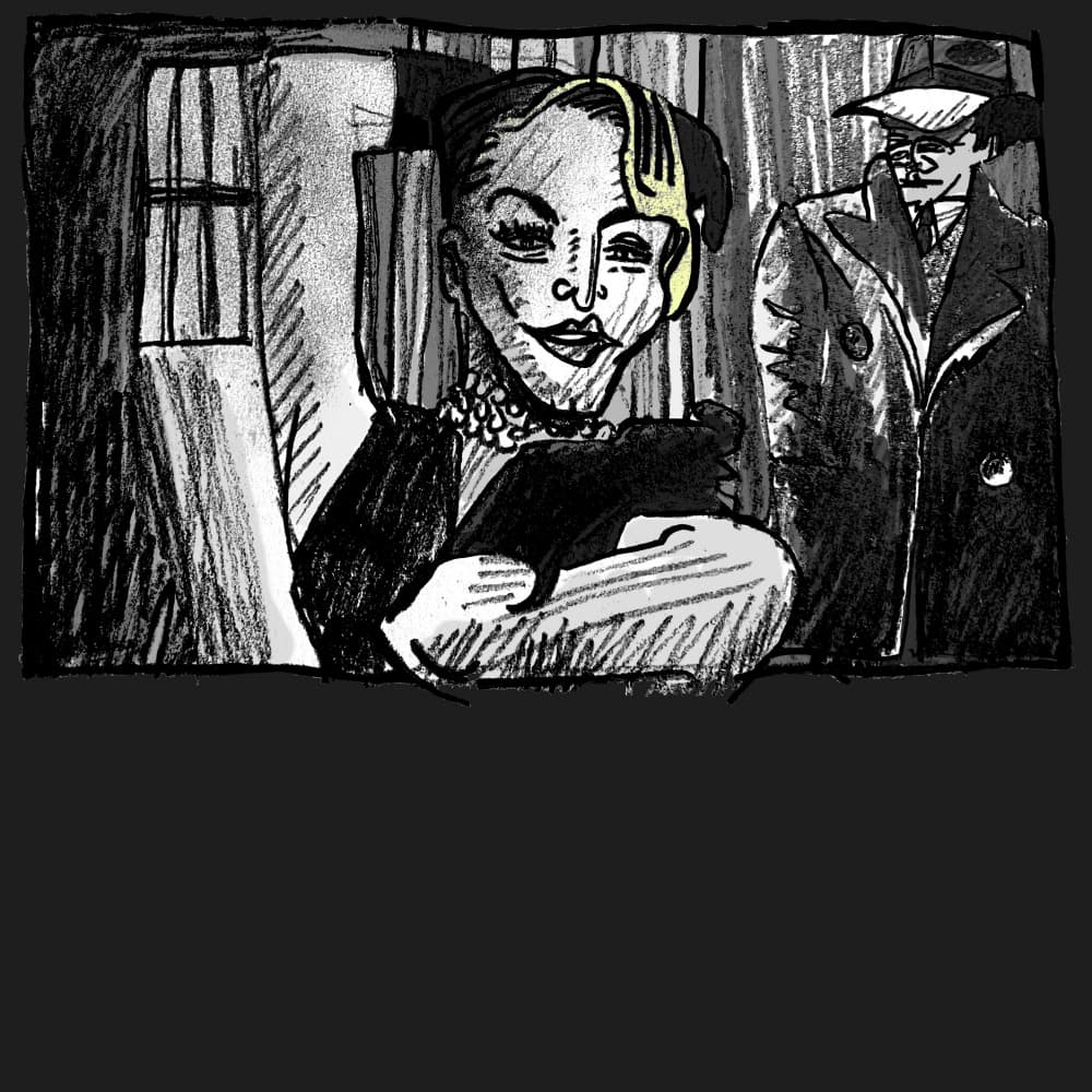 Femme Fatale and Detective by Steve Spencer — canvas wall art