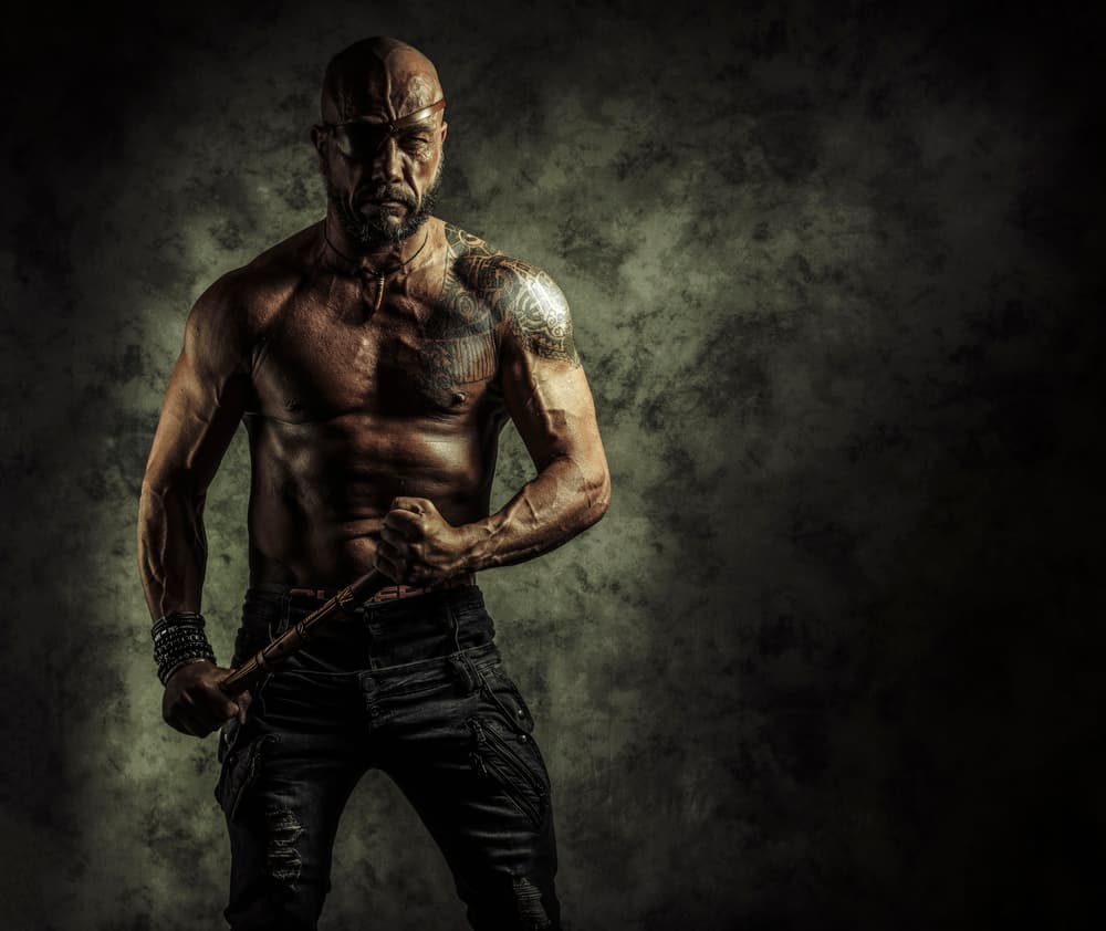 Intense Warrior Man by gNo — canvas wall art