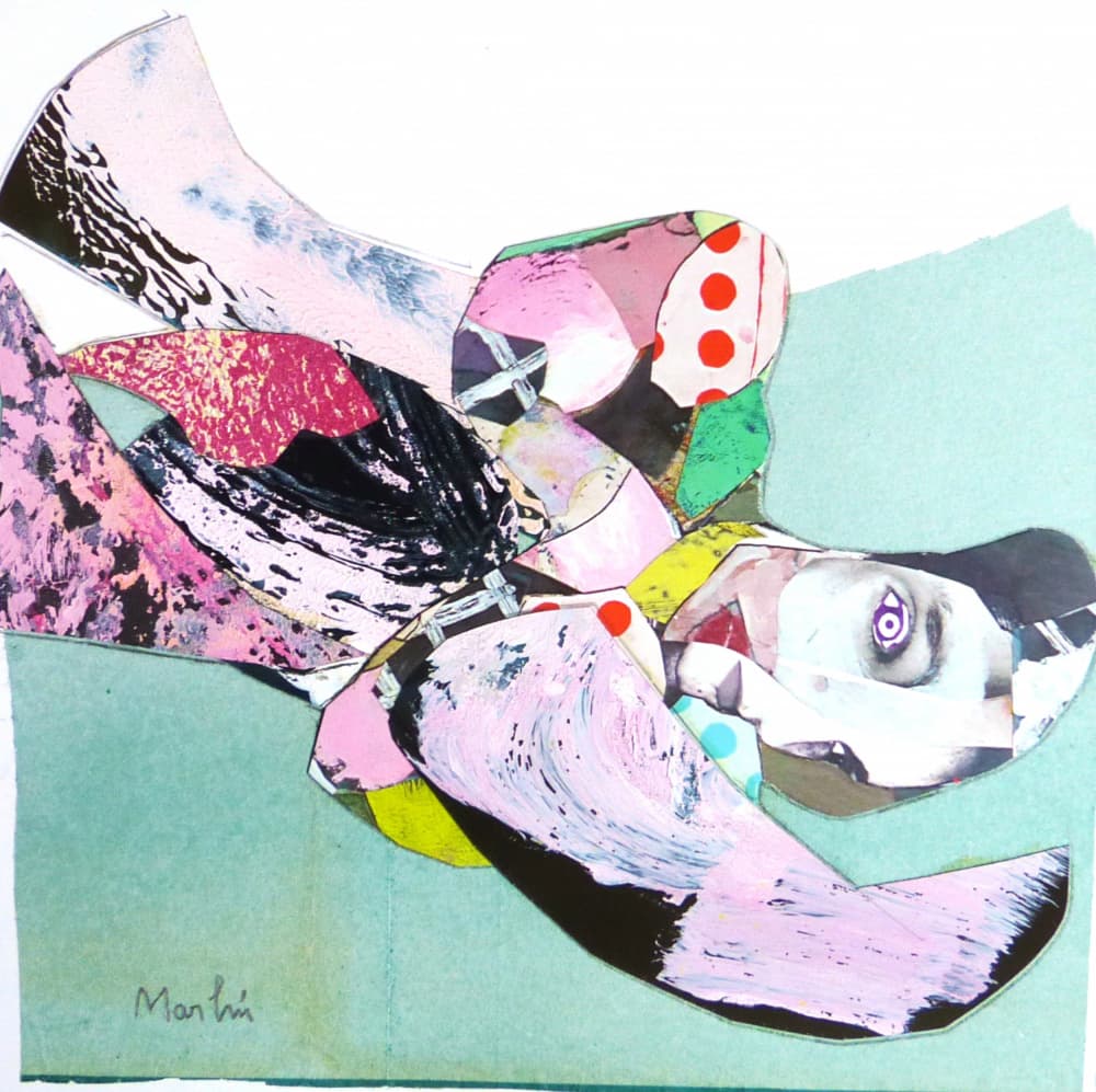 Colorful Collage Figure by Pascal Marlin — canvas wall art