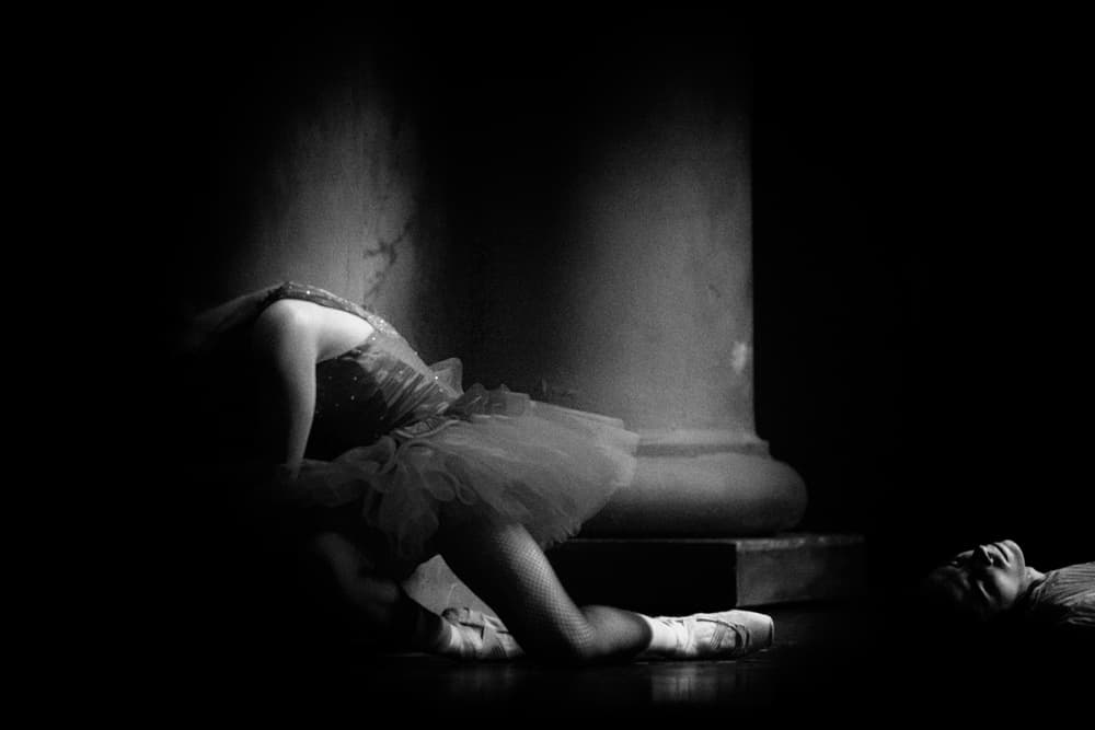 Dramatic Ballerina Pose by Jure Kravanja — canvas wall art