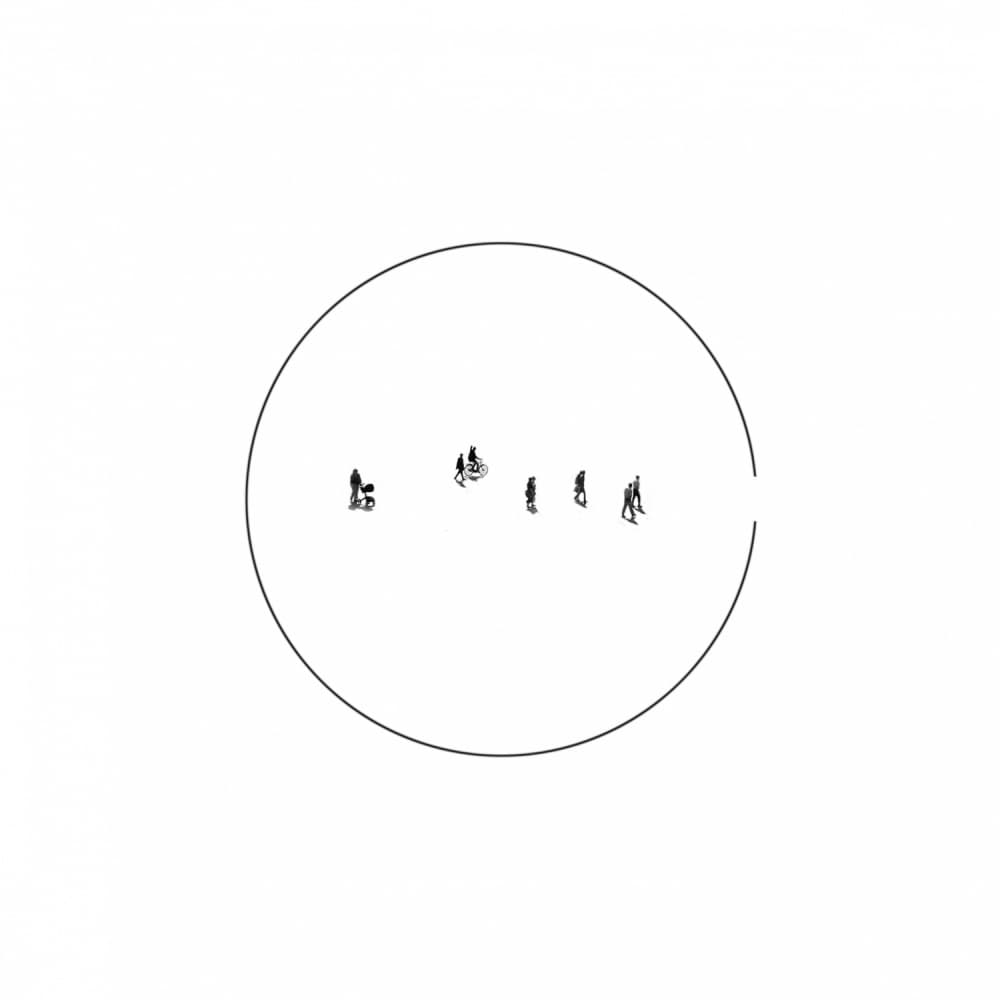 Diverse Figures Circle by Huib Limberg — canvas wall art