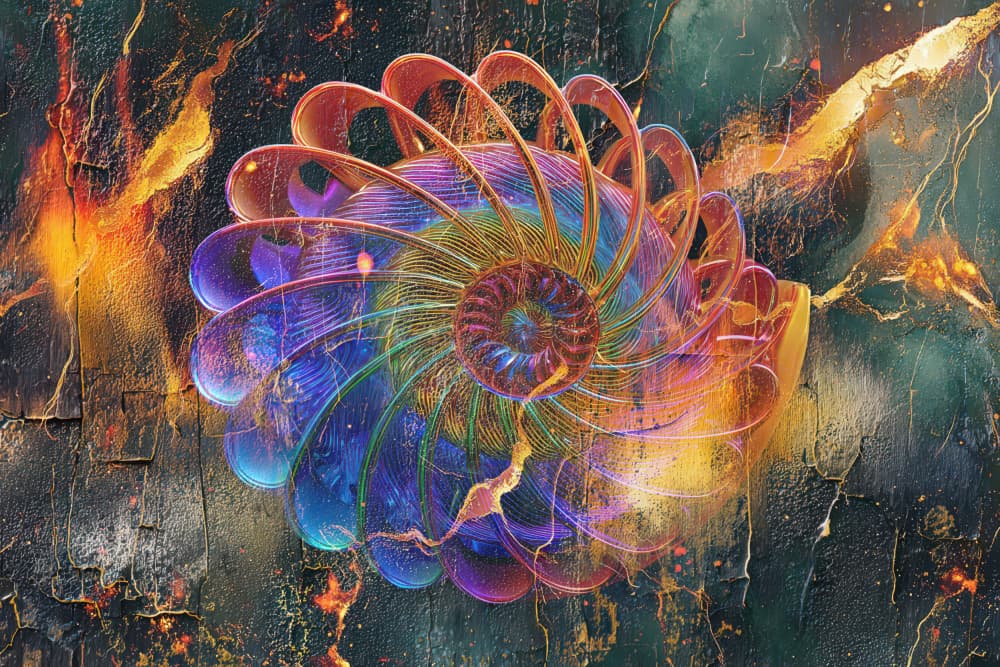 Vibrant Fractal Spiral by Rafal Kulik — canvas wall art